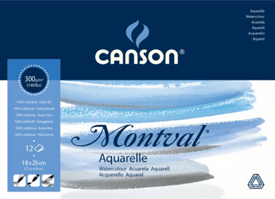 CANSON SULU BOYA BLOĞU MONTVAL 18x25 300 GR 12 SF 200807317