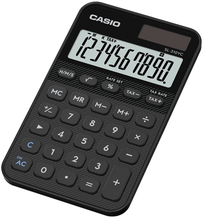 CASIO HESAP MAKİNESİ CEP TİPİ SL-310YC-BK-W-DP