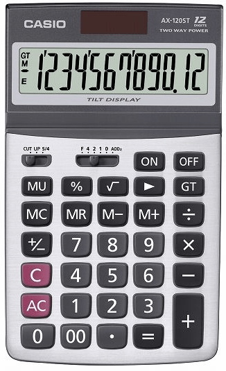 CASIO HESAP MAKİNESİ MASAÜSTÜ AX-120ST 12 HANE