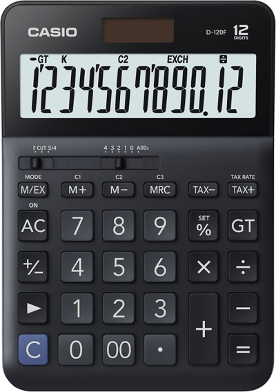 CASIO HESAP MAKİNESİ MASAÜSTÜ D-120F 12 HANE