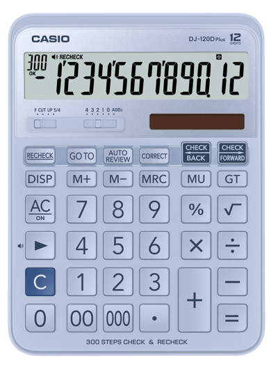 CASIO HESAP MAKİNESİ MASAÜSTÜ DJ-120D-LB-WADP