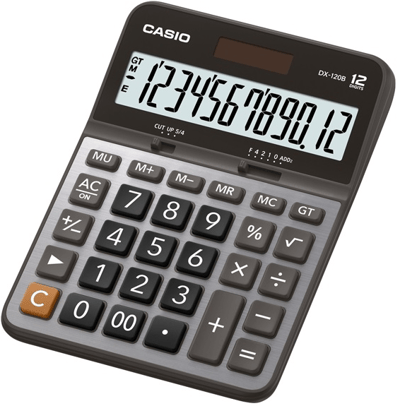 CASIO HESAP MAKİNESİ MASAÜSTÜ DX-120B 12 HANE
