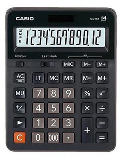 CASIO HESAP MAKİNESİ MASAÜSTÜ GX-14B 14 HANE