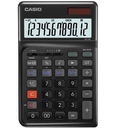 Casıo Hesap Makinesi Masaüstü Je-12E-Bk-W-Dp