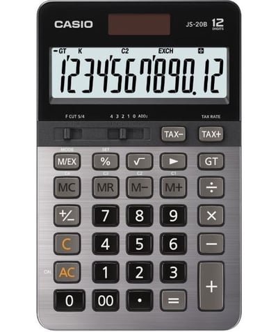 Casio Hesap Makinesi Masaüstü Js-20B-W-Dp 12 Hane