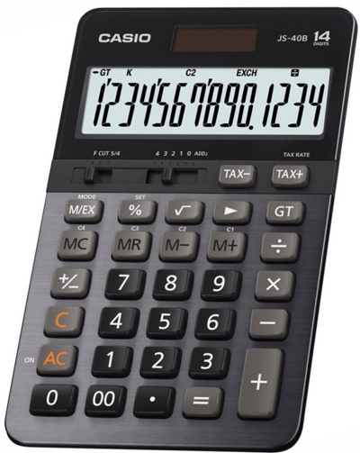 CASIO HESAP MAKİNESİ MASAÜSTÜ JS-40B-W-DH 12 HANE