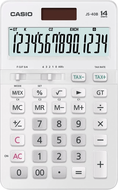 CASIO HESAP MAKİNESİ MASAÜSTÜ JS-40B-WE 12 HANE