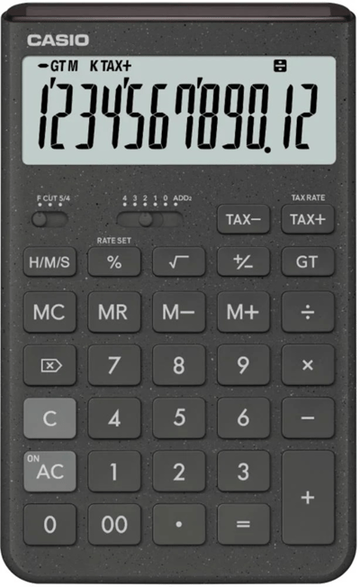 CASIO HESAP MAKİNESİ MASAÜSTÜ JT-200T-GY-W-DP 12 HANE