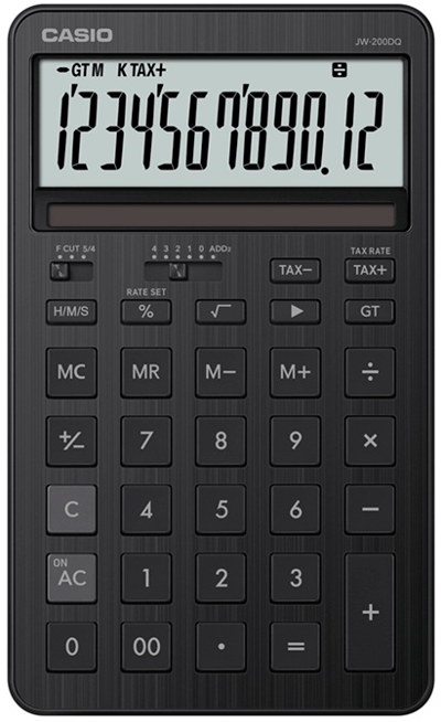 CASIO HESAP MAKİNESİ MASAÜSTÜ JW-200DQ-BK-W-DP