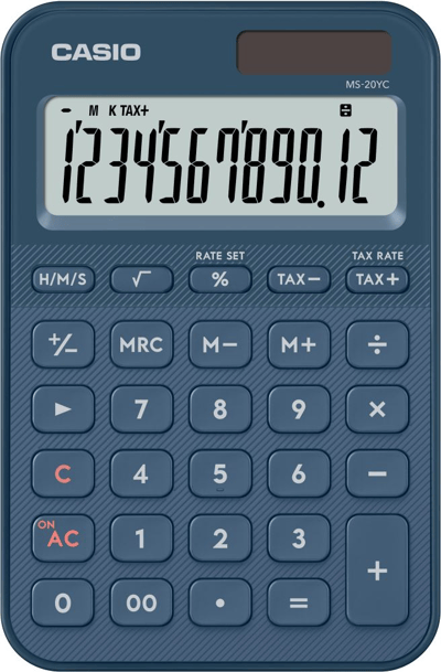 CASIO HESAP MAKİNESİ MASAÜSTÜ MS-20YC-NY-W-DP