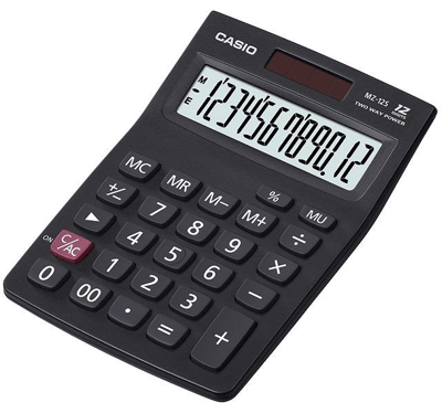CASIO HESAP MAKİNESİ MASAÜSTÜ MX-12B-BK 12 HANE SİYAH