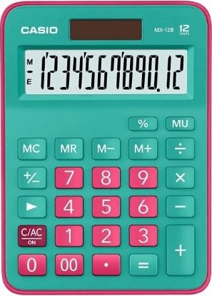 CASIO HESAP MAKİNESİ MASAÜSTÜ MX-12B-GNRD 12 HANE YEŞİL