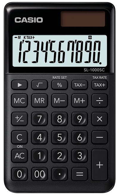 CASIO HESAP MAKİNESİ MASAÜSTÜ SL-1000SC-BK-N-DP