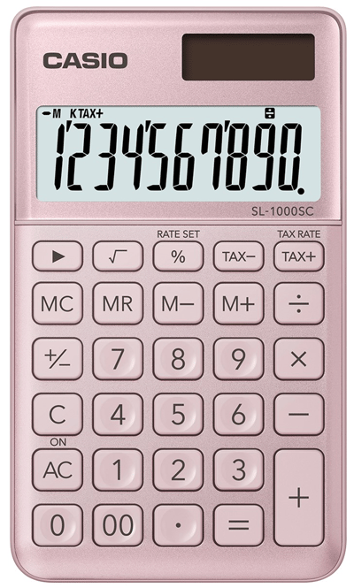 CASIO HESAP MAKİNESİ MASAÜSTÜ SL-1000SC-PK-N-DP PEMBE