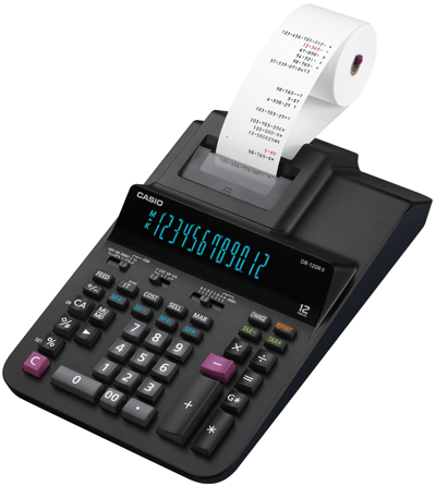 CASIO HESAP MAKİNESİ ŞERİTLİ DR-120RII-BK 12 HANE