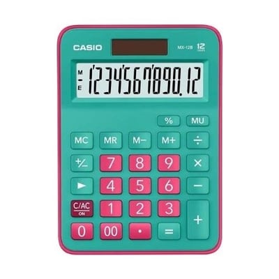 Casio Masaüstü Hesap Makinesi Mx-12B-Gnrd (12 Hane - Yeşil)
