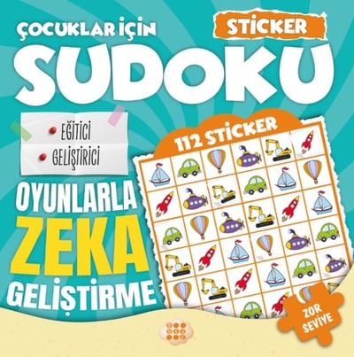 Çocuklar için Sudoku - Sticker Hediyeli Zor Seviye 1