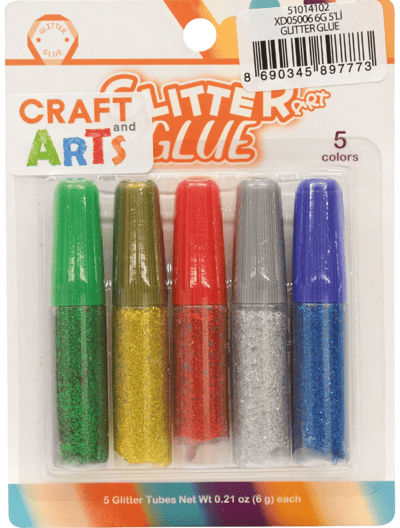 CRAFT AND ARTS YAPIŞTIRICI SİMLİ GLITTER GLUE 6G 5 Lİ XD05006
