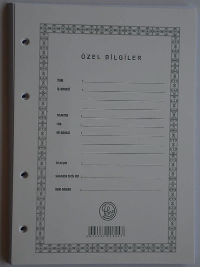 DİLMAN CARİ HESAP KLASÖRÜ YEDEĞİ A4 1303