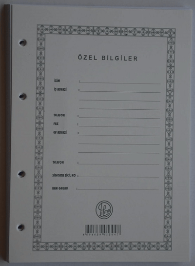 DİLMAN CARİ HESAP KLASÖRÜ YEDEĞİ A5 1304