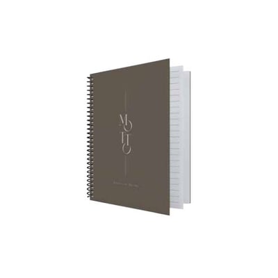 Dilman Defter Motto Spiralli Sert Kapak 17X24 120 Yp Kareli 6187
