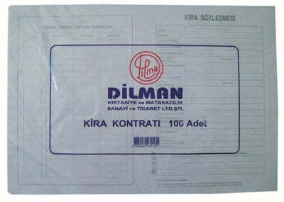 DİLMAN KİRA KONTRATI 100 LÜ 3018