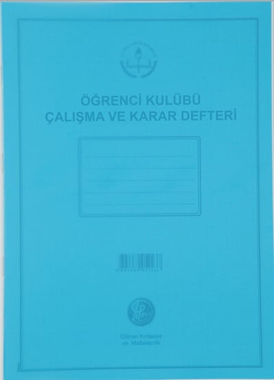 DİLMAN ÖĞRENCİ KULUBÜ ÇALIŞMA VE KARAR DEFTERİ PP KAPAK 20x28 16 YP 5322