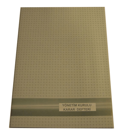 DİLMAN YÖNETİM KURUL KARAR DEFTERİ KARTON KAPAK 22.5x31.5 40 YP NUMARALI 5371