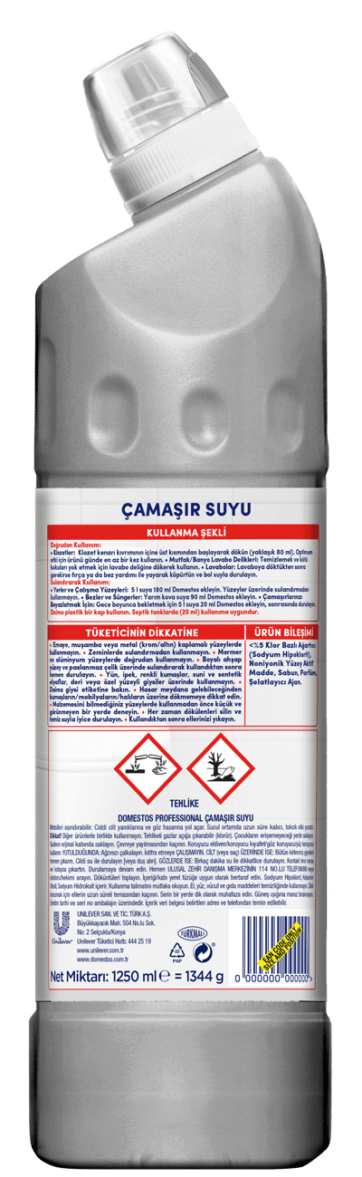 DOMESTOS PROFESSİONAL ÇAMAŞIR SUYU 1250 ML 69987014
