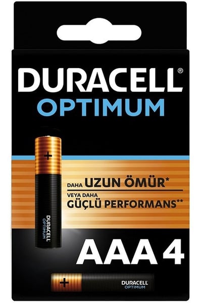 Duracell Pil Optımum 4 Lü Aaa İnce Kalem