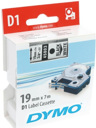 DYMO ŞERİT D1 19MM x 7MT ŞEFFAF/SİYAH 720820 45800