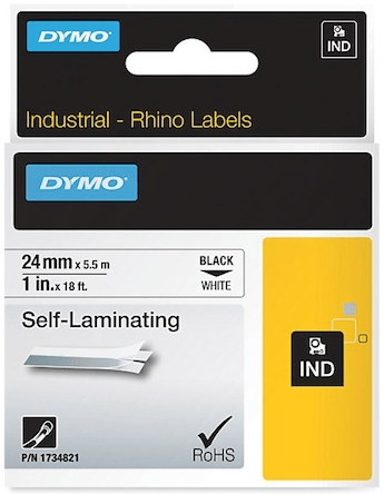 DYMO ŞERİT RHİNOPRO 24MM x 5.5MT BEYAZ/SİYAH 1734821