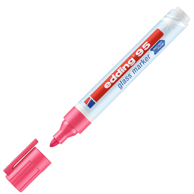 EDDING CAM YAZI TAHTASI KALEMİ E-95 PEMBE