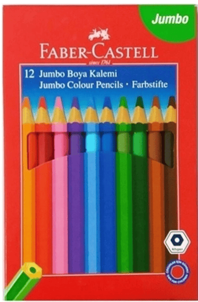 FABER KURU BOYA JUMBO 12 RENK TAM BOY 951000