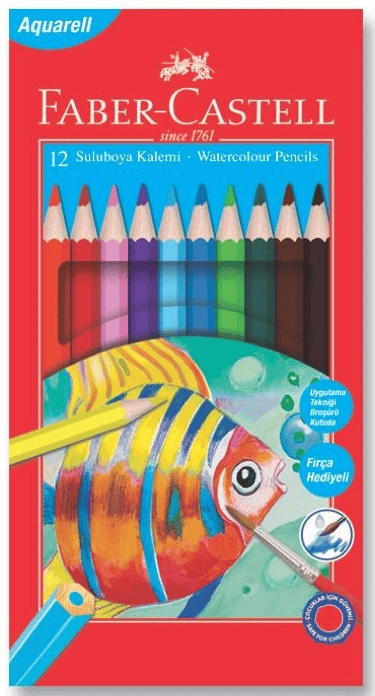 FABER KURU BOYA RED LİNE AQUAREL K.KUTU 12Lİ 110622