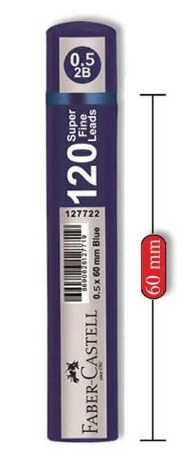 FABER MİN GRIP 0.5MM 2B 60MM 120Lİ MAVİ TÜP 127621