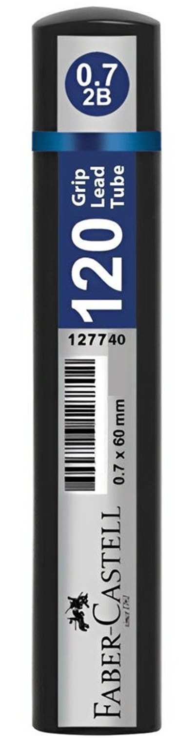 FABER MİN GRİP 0.7MM 2B 60MM 120Lİ SİYAH TÜP 127740