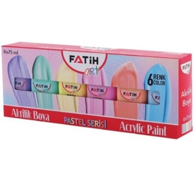 Fatih Akrilik Boya 6 Renk Pastel 75 Ml X 6 Lı Fa55510