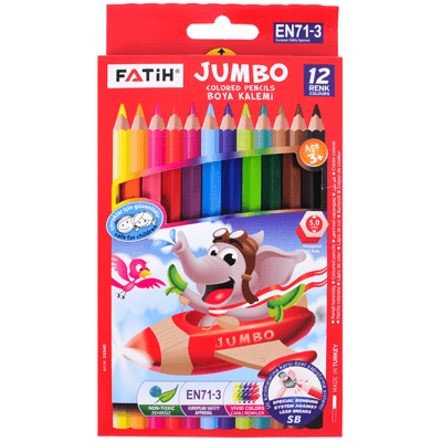 FATİH KURU BOYA 12 RENK JUMBO TAM BOY 33340