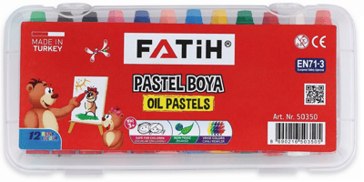 FATİH PASTEL BOYA 12 RENK KİNG SİZE ÇANTALI 50350