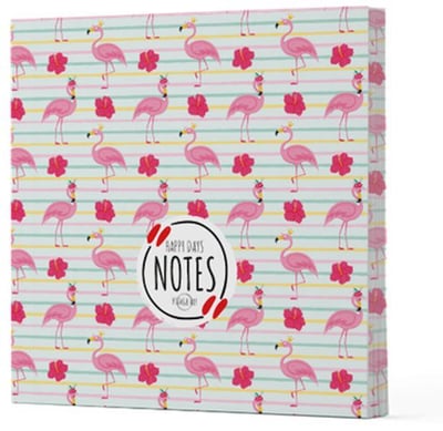 Flamingo 2 - Çizgisiz Yan Boyamalı Defter