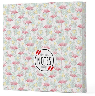 Flamingo 3 - Çizgisiz Yan Boyamalı Defter