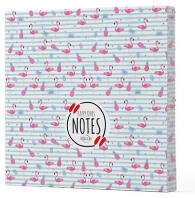 Flamingo 4 - Çizgisiz Yan Boyamalı Defter