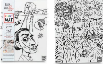 Funny Mat - Vıncent Van Gogh Ve Salvador Dalı 25 X 35 Cm