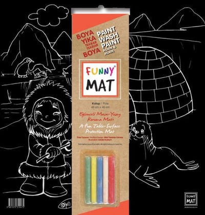 Funny Mat Black Kutup (Tebeşirli)