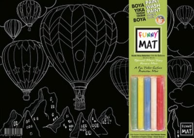Funny Mat Black (Tebeşirli) Sıcak Hava Balonu 25X35 Cm