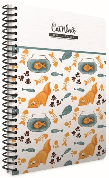 GIPTA DEFTER CAT WALK 17x24 SPİRALLİ SERT KAPAK 120 YP. KARELİ 5069