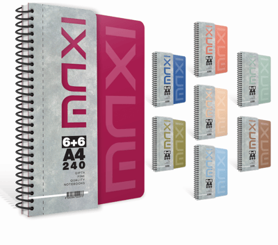 GIPTA DEFTER MAXI A4 SPİRALLİ SEPERATÖRLÜ 6+6 PP KAPAK 240 YP. 6568
