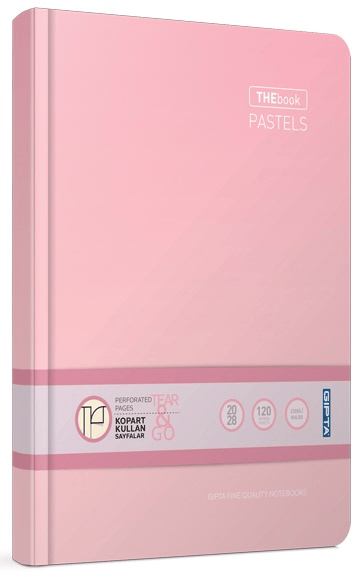 GIPTA DEFTER THEBOOK PASTELS 20x28 İPLİK DİKİŞLİ SERT KAPAK 120 YP. KARELİ 3303
