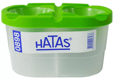 HATAS FIRÇA TEMİZLEME KABI 2 BÖLMELİ PRATİK 899